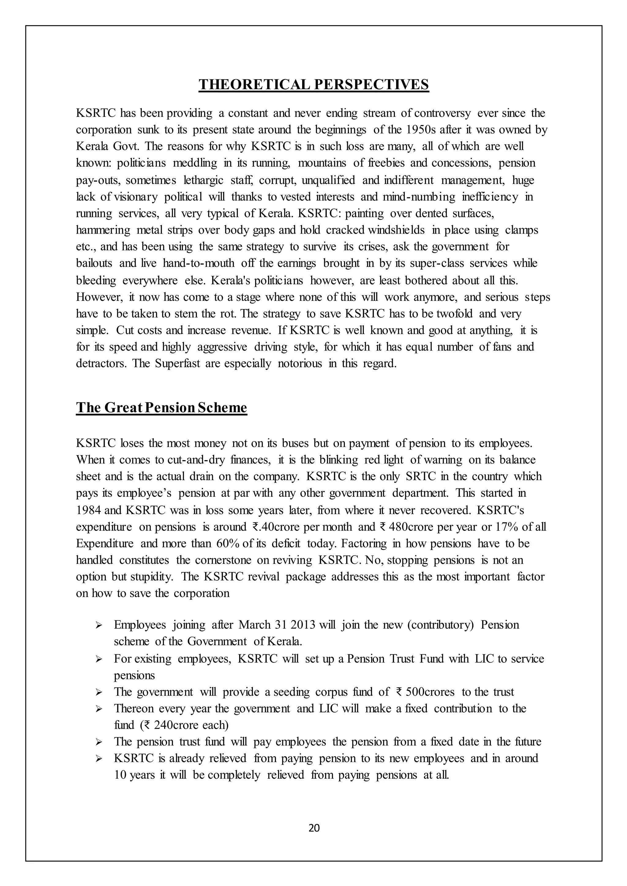 A STUDY ON THE FINANCIAL CRISIS FACED BY KERALA STATE ROAD TRANSPORT …