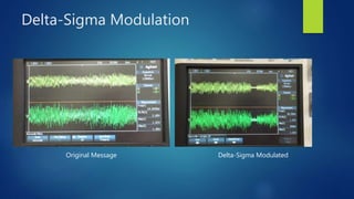 Delta-Sigma Modulation
Original Message Delta-Sigma Modulated
 