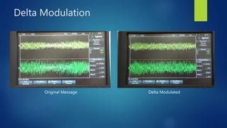 Delta Modulation
Original Message Delta Modulated
 