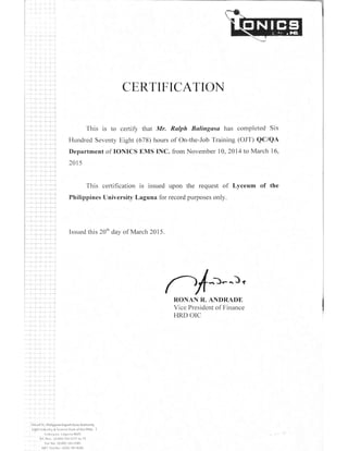 IONICS_Certificate of Completion