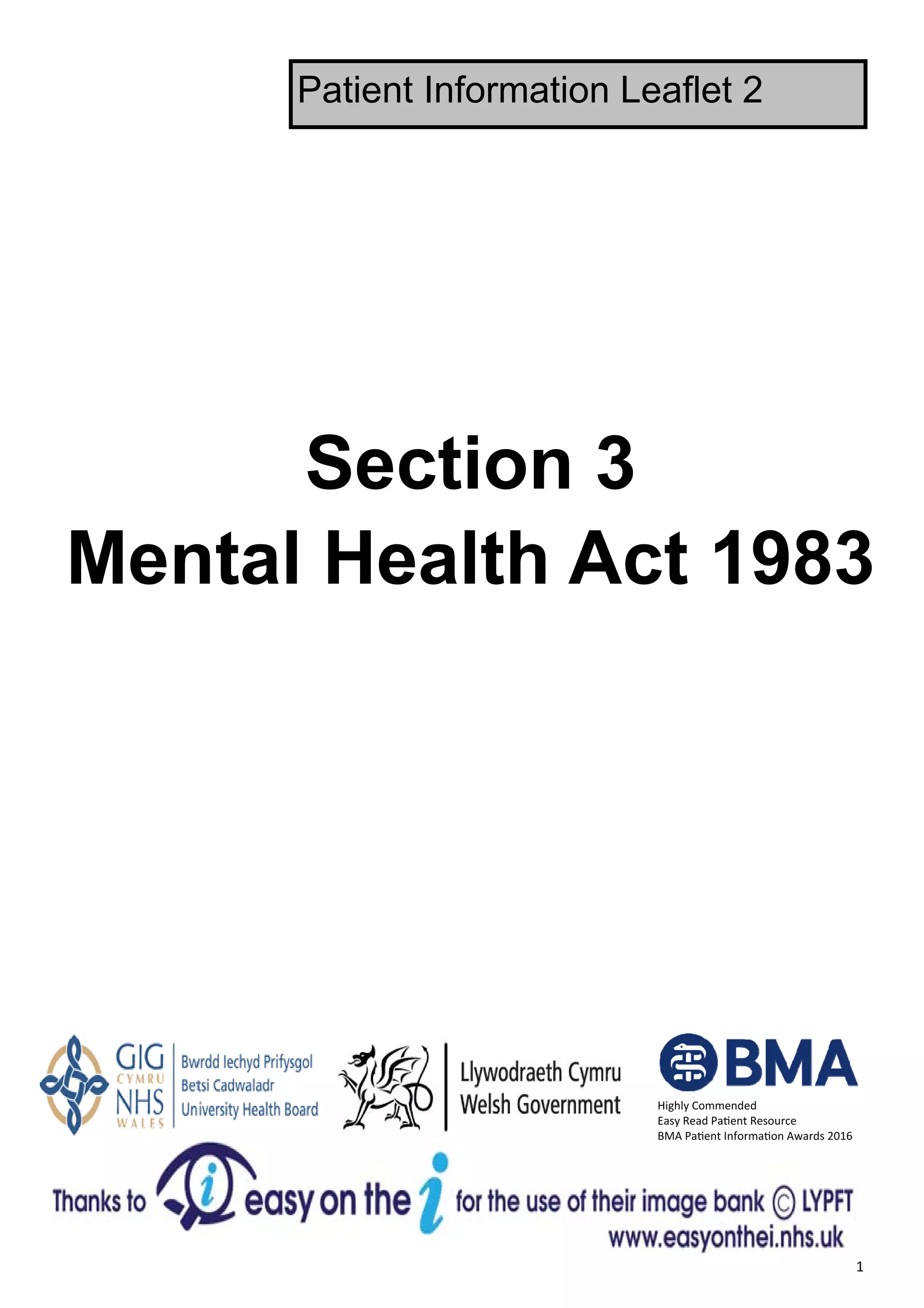 MHA Section 3 - Leaflet 2 | PDF
