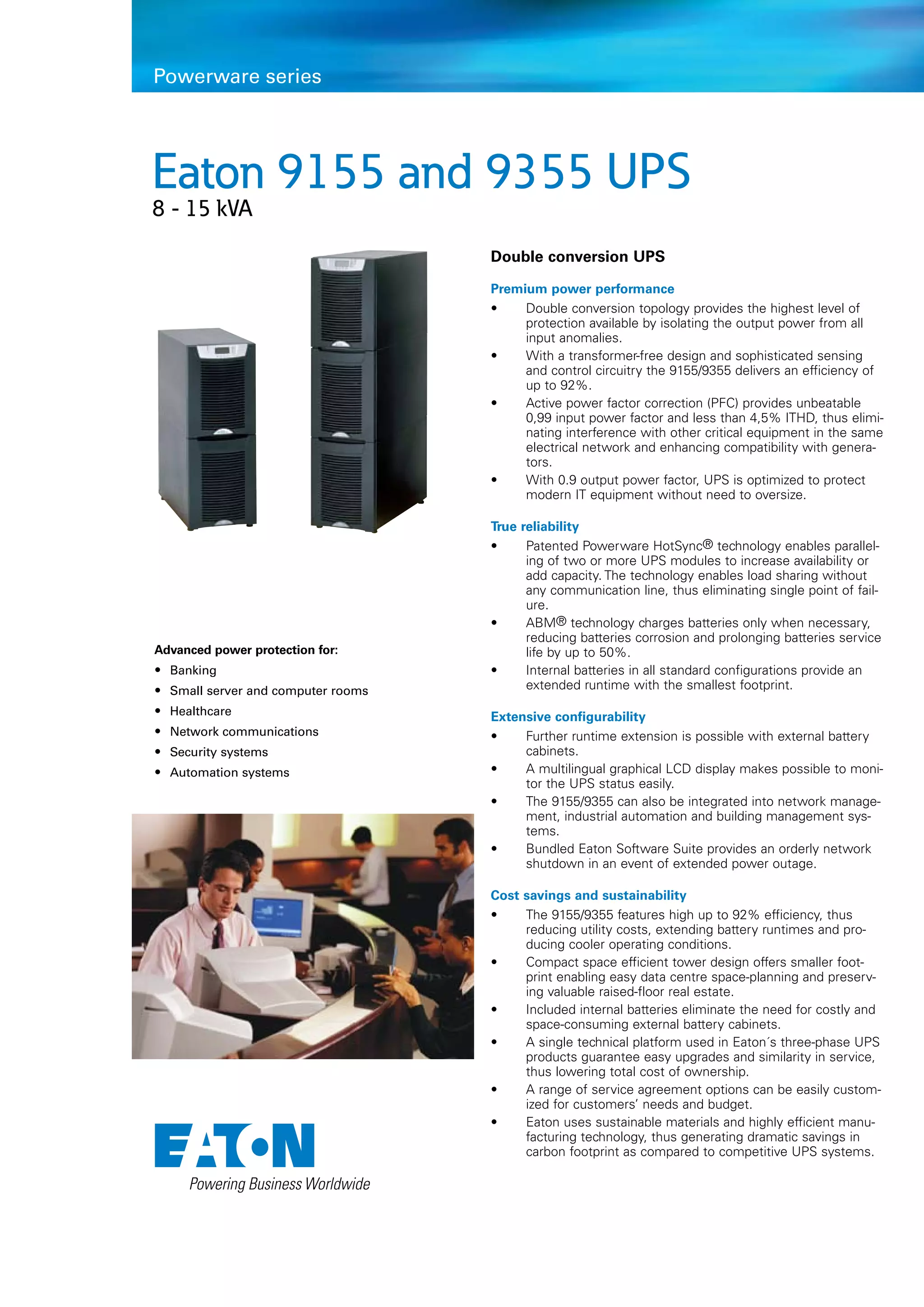 Eaton_9155_9355_15kVA_datasheet_rev_C | PDF