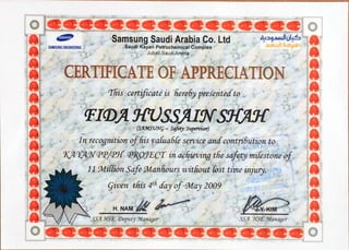 Samsung Certificates 