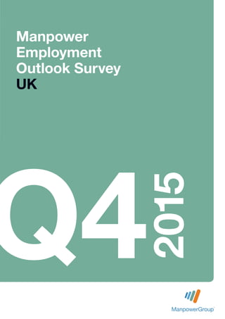 Manpower 	
Employment 	
Outlook Survey
UK
Q4
2015
 