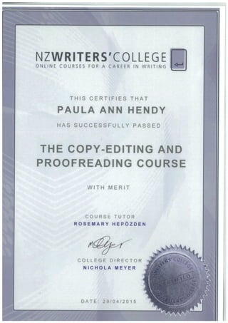 Proofreading and copy-editing