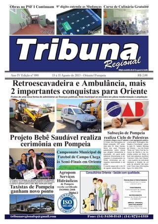 Jornal Tribuna Regional 80 15 a 31 de agosto de 2013