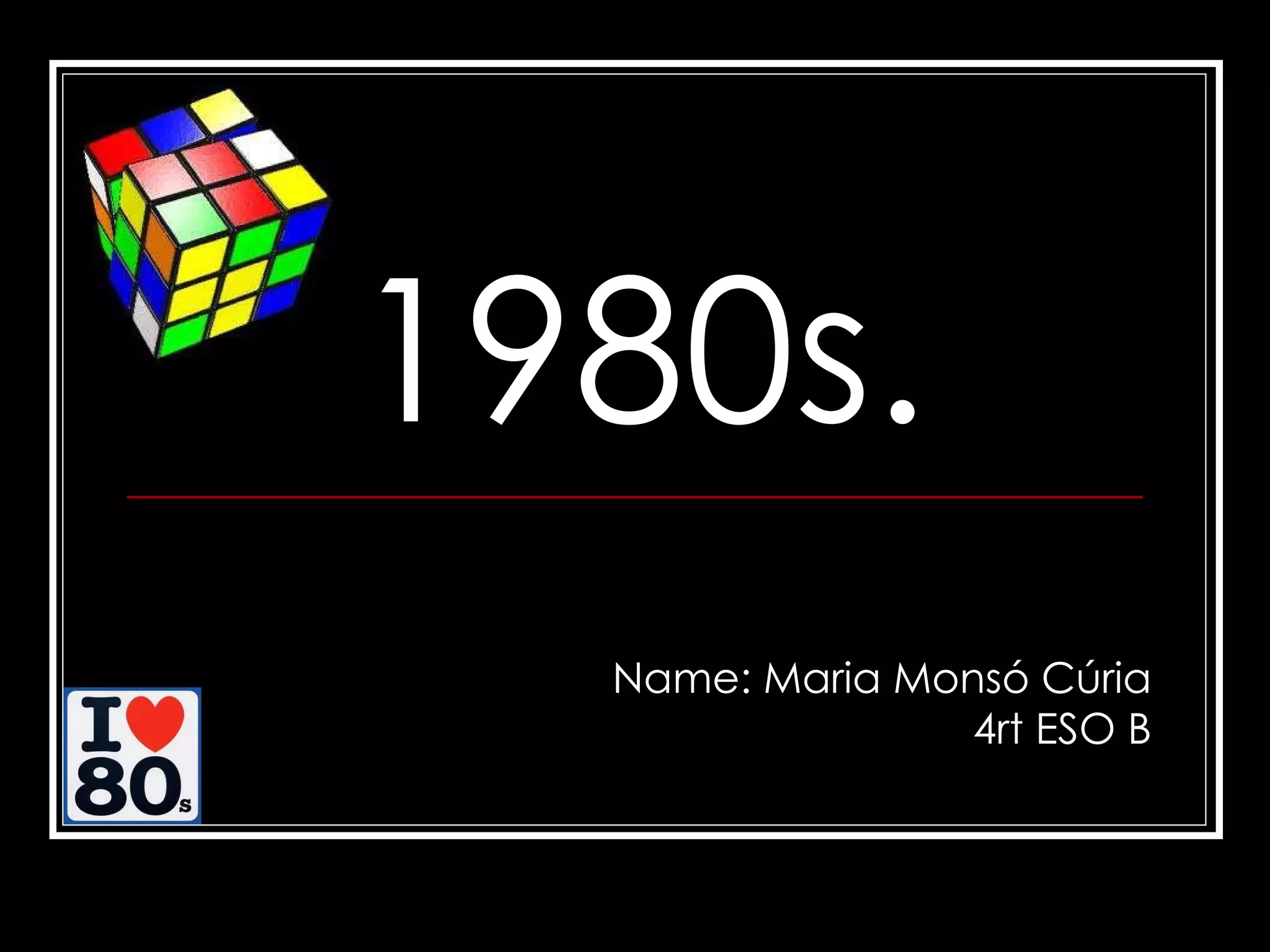 1980s. Name: Maria Monsó Cúria 4rt ESO B