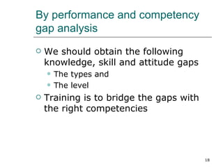 Training Need  Analysis 80 - competency based Slide 18