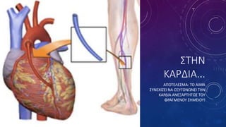 ΣΤΗΝ
ΚΑΡΔΙΑ...
ΑΠΟΤΕΛΕΣΜΑ: ΤΟ ΑΙΜΑ
ΣΥΝΕΧΙΖΕΙ ΝΑ ΟΞΥΓΟΝΩΝΕΙ ΤΗΝ
ΚΑΡΔΙΑ ΑΝΕΞΑΡΤΗΤΩΣ ΤΟΥ
ΦΡΑΓΜΕΝΟΥ ΣΗΜΕΙΟΥ!
 