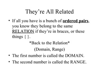 Relationes 8.1 Relations And Functions | PPT