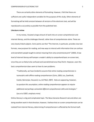 Consistency of the above elements