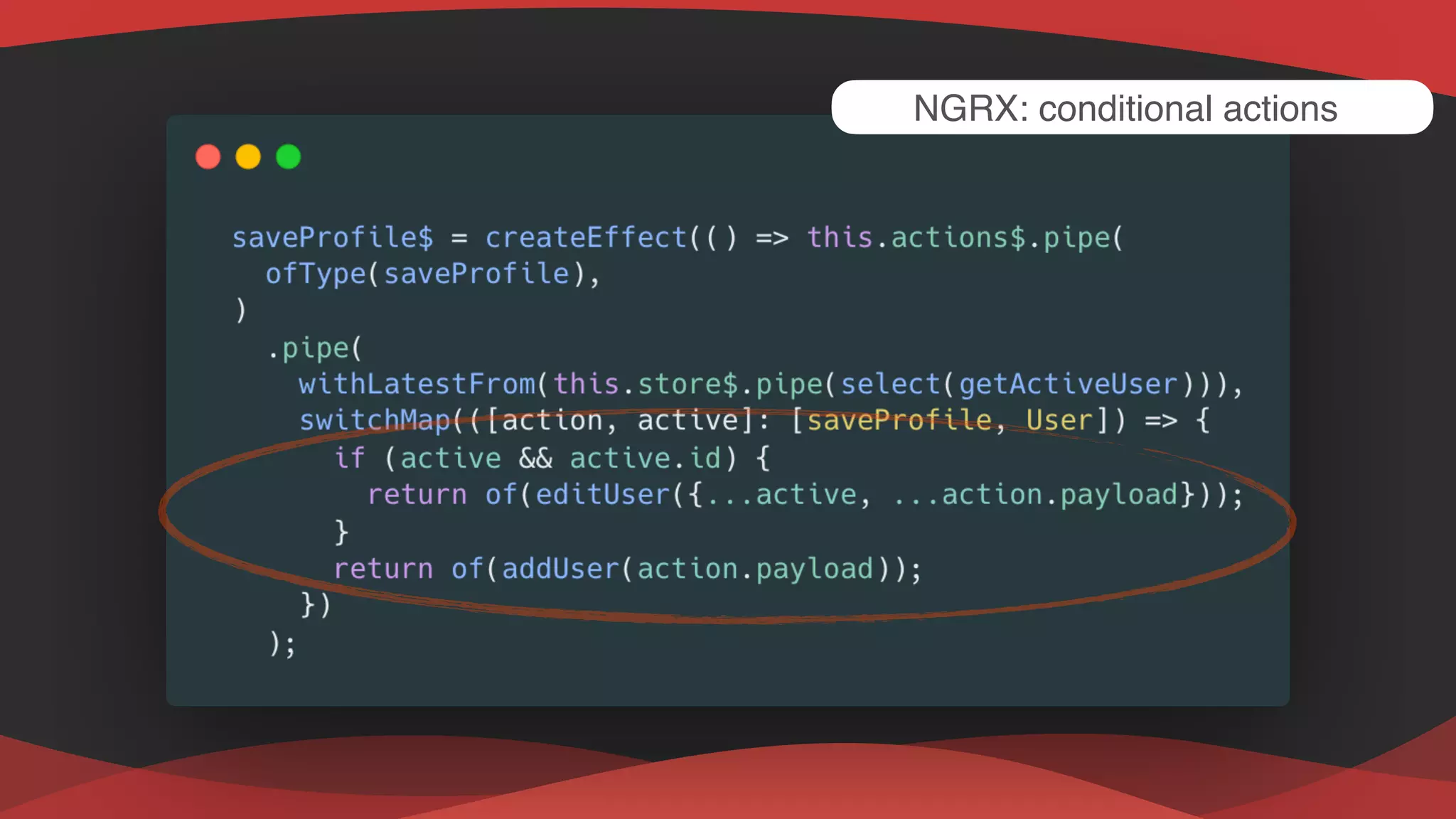 NGRX: conditional actions
 