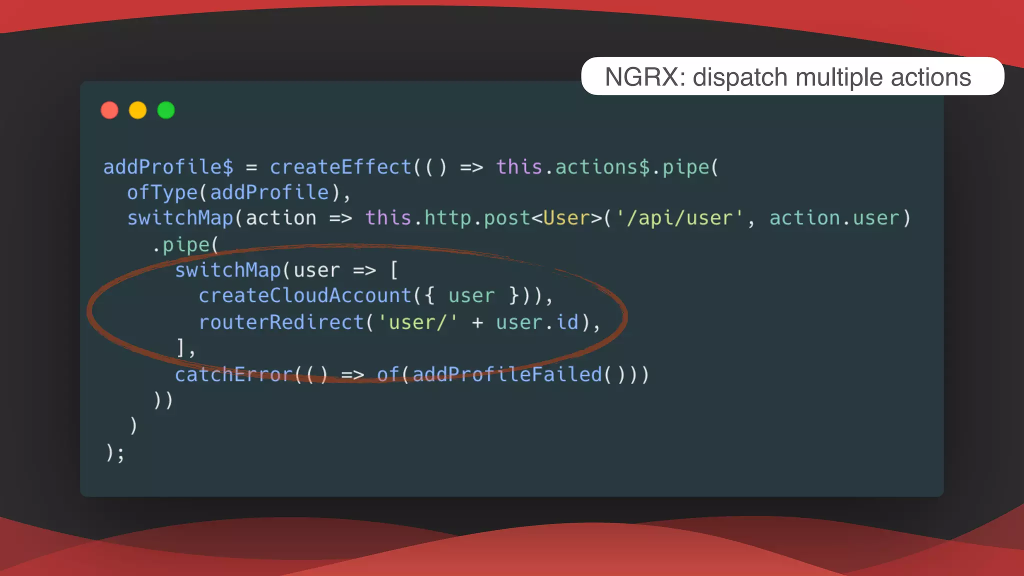 NGRX: dispatch multiple actions
 