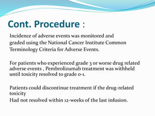 Safety and clinical activity of pembrolizumab for treatment | PPTX