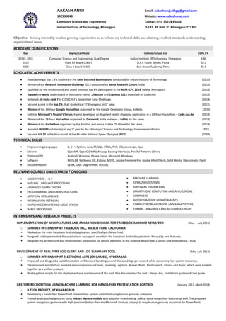 CV_Aakash_Anuj | PDF