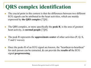 ECG BIOMETRICS | PPTX