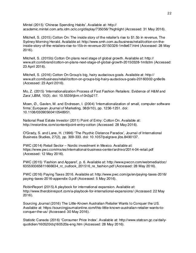 Cotton On Internationalisation Strategy