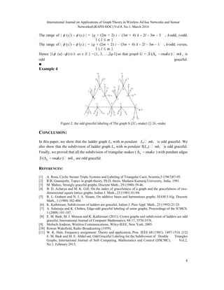 LADDER AND SUBDIVISION OF LADDER GRAPHS WITH PENDANT EDGES ARE ODD ...