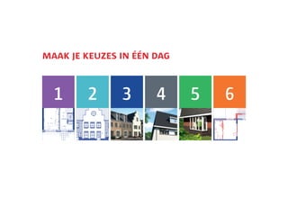 maak je keuzes in n dag


  1                   3   4   5   6


      woningbouw




                                   optie uitbouw 1,20m
                                   optie badkamer + slaapkamer            woningbouw
                                   optie trapkast
                                   optie openslaande deuren achtergevel
 