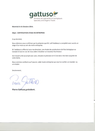 lettre recommendation Gattuso