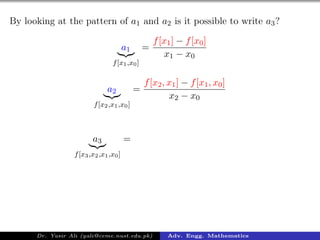 Newtons Divided Difference Formulation | PDF