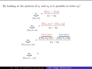 Newtons Divided Difference Formulation | PDF