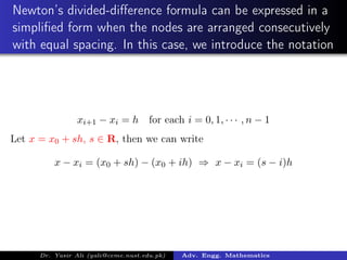 Newtons Divided Difference Formulation | PDF