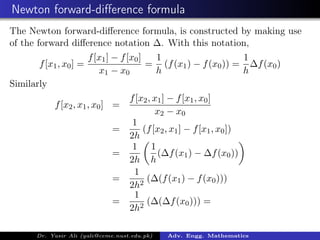 Newtons Divided Difference Formulation | PDF