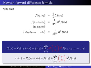 Newtons Divided Difference Formulation | PDF