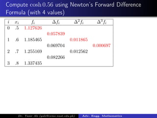 Newtons Divided Difference Formulation | PDF