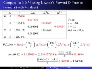 Newtons Divided Difference Formulation | PDF