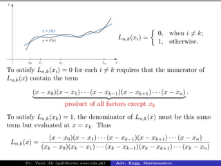 Langrange Interpolation Polynomials | PDF