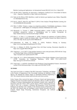 Artificial Intelligence Models for Crime Prediction in Urban Spaces | PDF