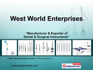 West World Enterprises “ Manufacturer & Exporter of Dental & Surgical Instruments” 