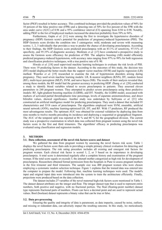 Novel maternal risk factors for preeclampsia prediction using machine ...
