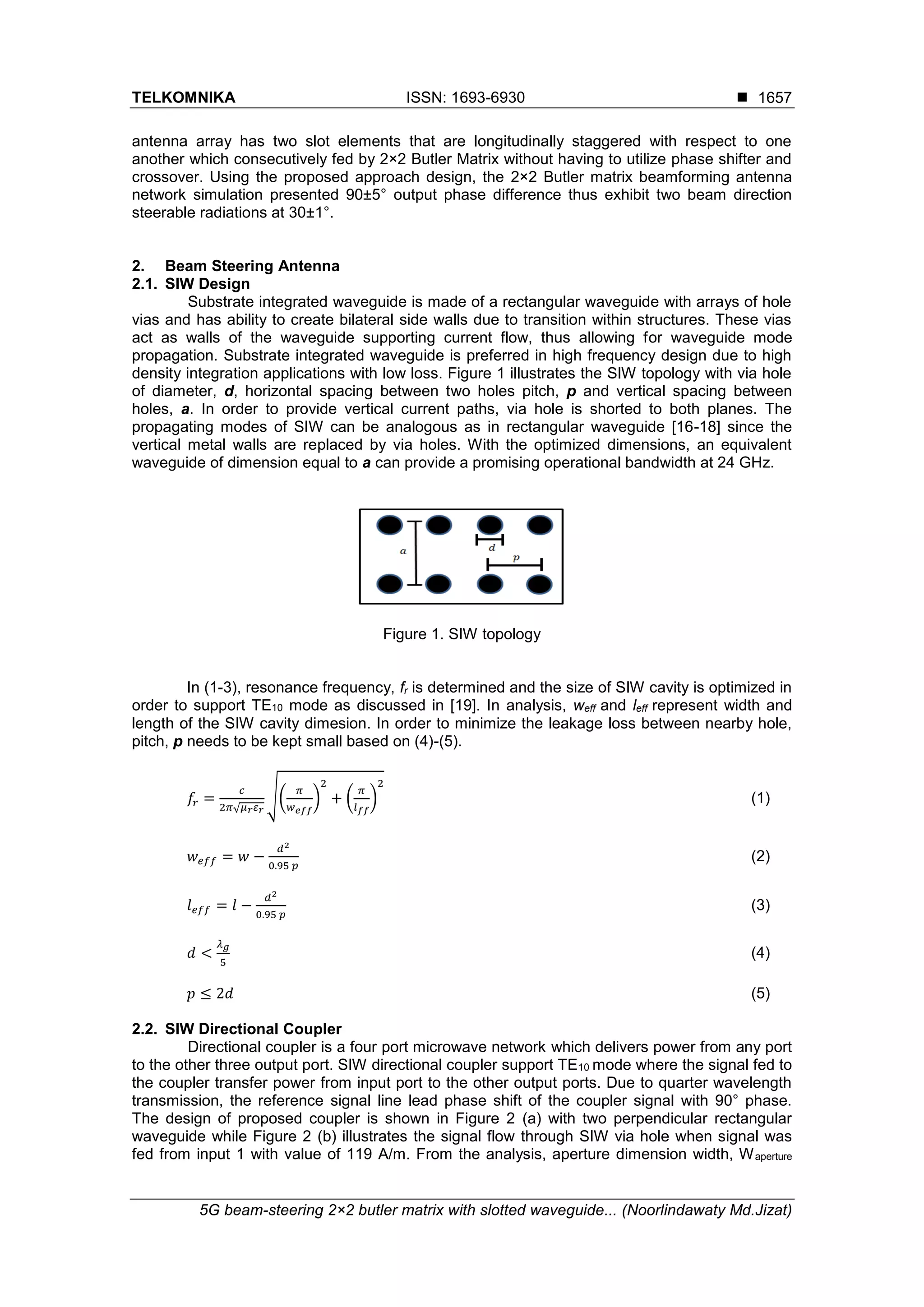 5G beam-steering 2×2 butler matrix with slotted waveguide antenna array ...