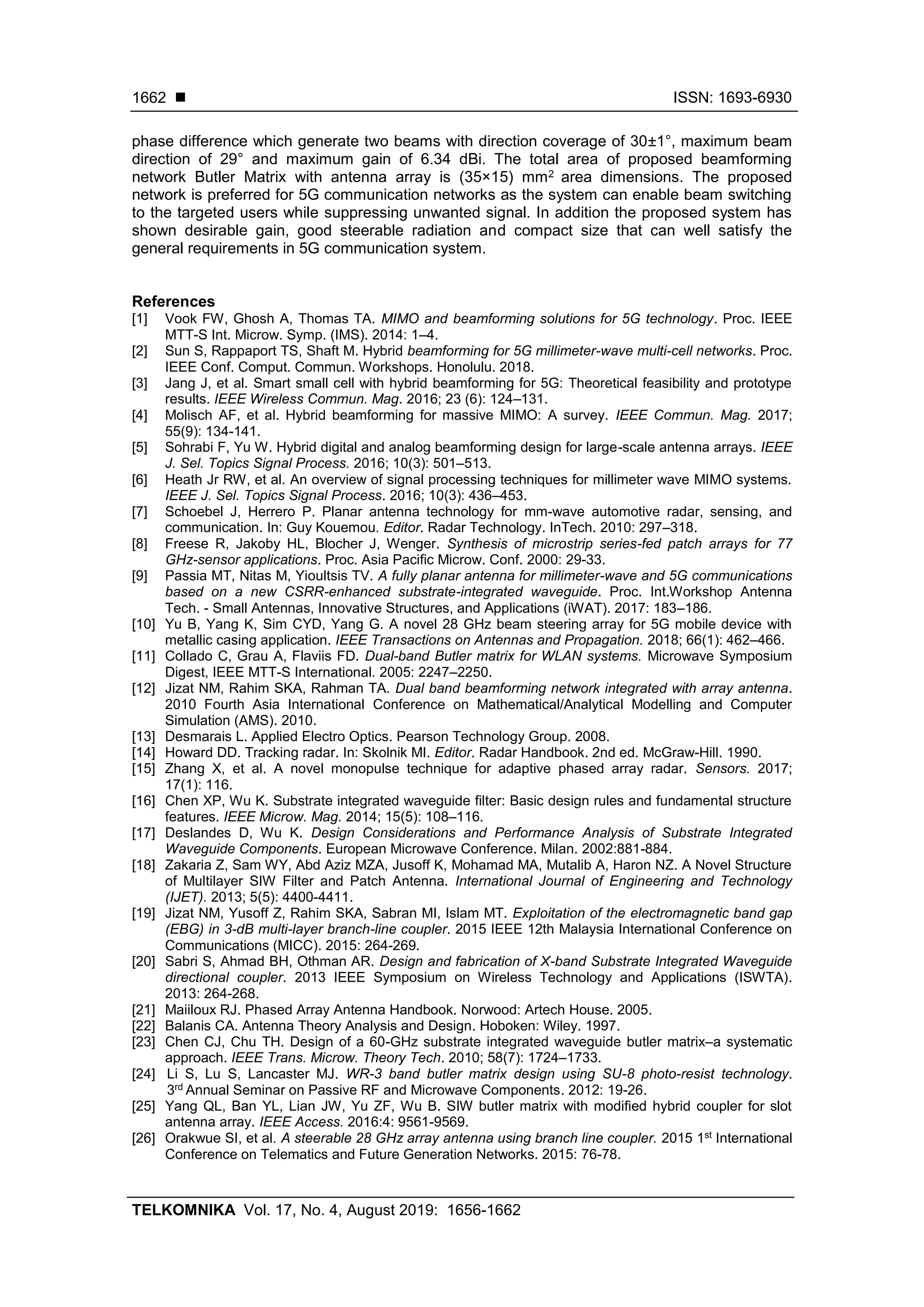 5G beam-steering 2×2 butler matrix with slotted waveguide antenna array ...