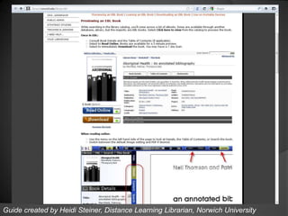 Guide created by Heidi Steiner, Distance Learning Librarian, Norwich University
 