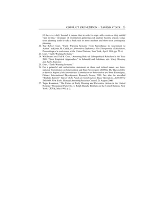 Conflict Prevention Path To Peace Or Grand Illusion United Nations | PDF