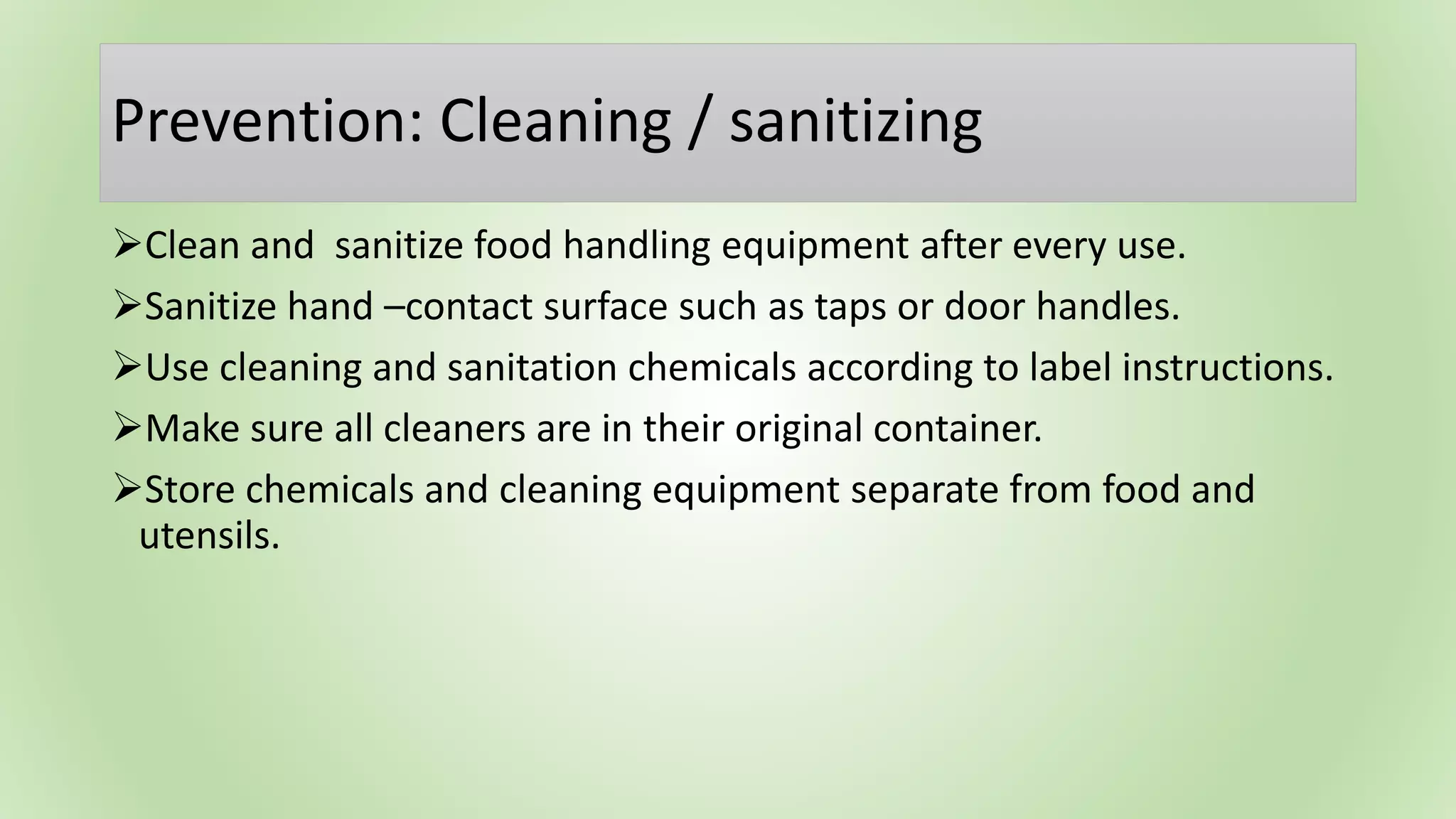 Food Safety & Hygiene | PPTX