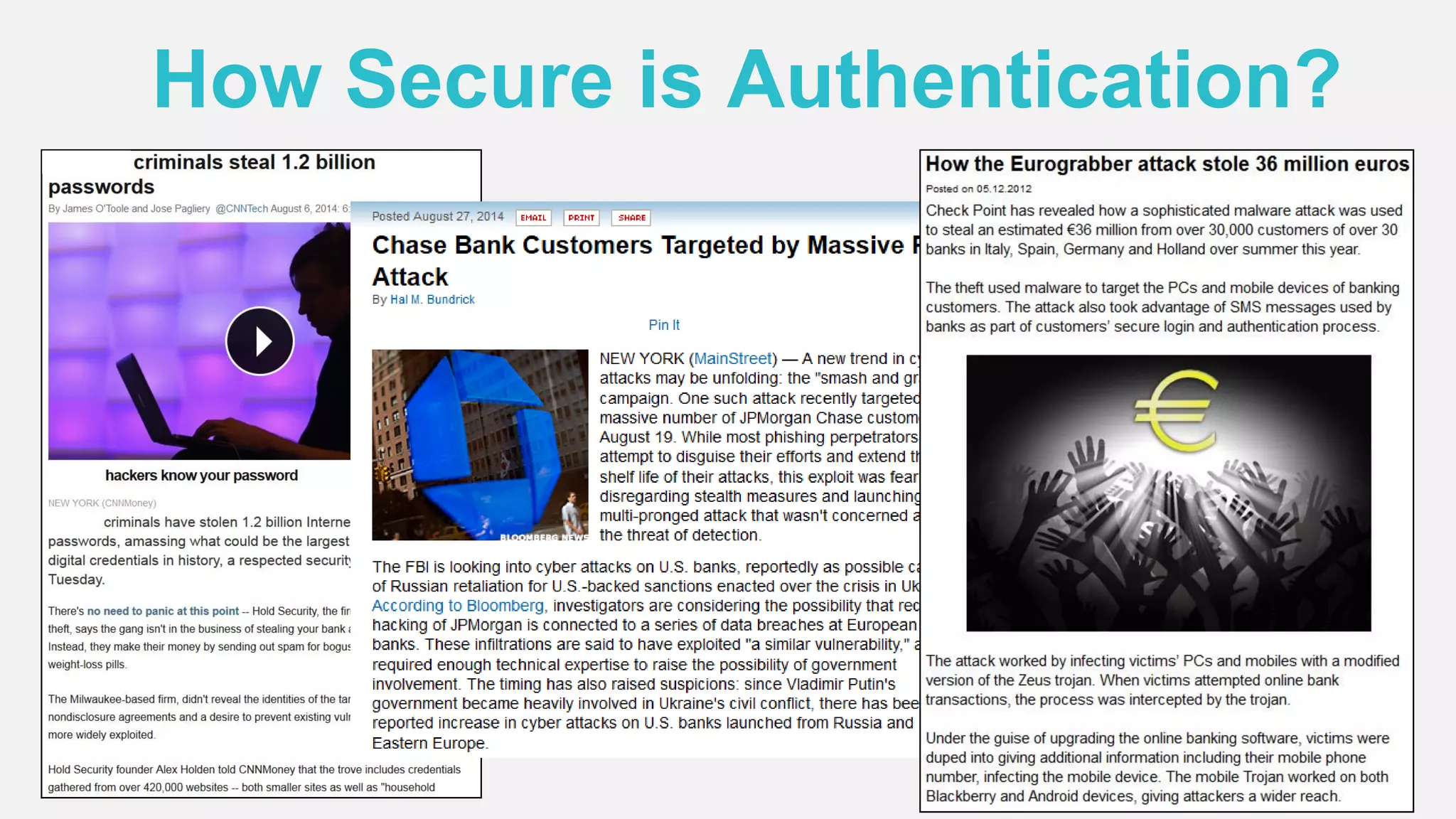 How Secure is Authentication?
 