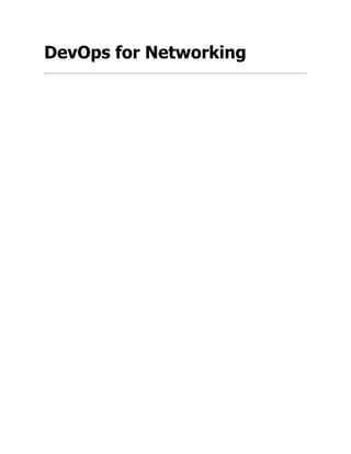 DevOps for Networking
 