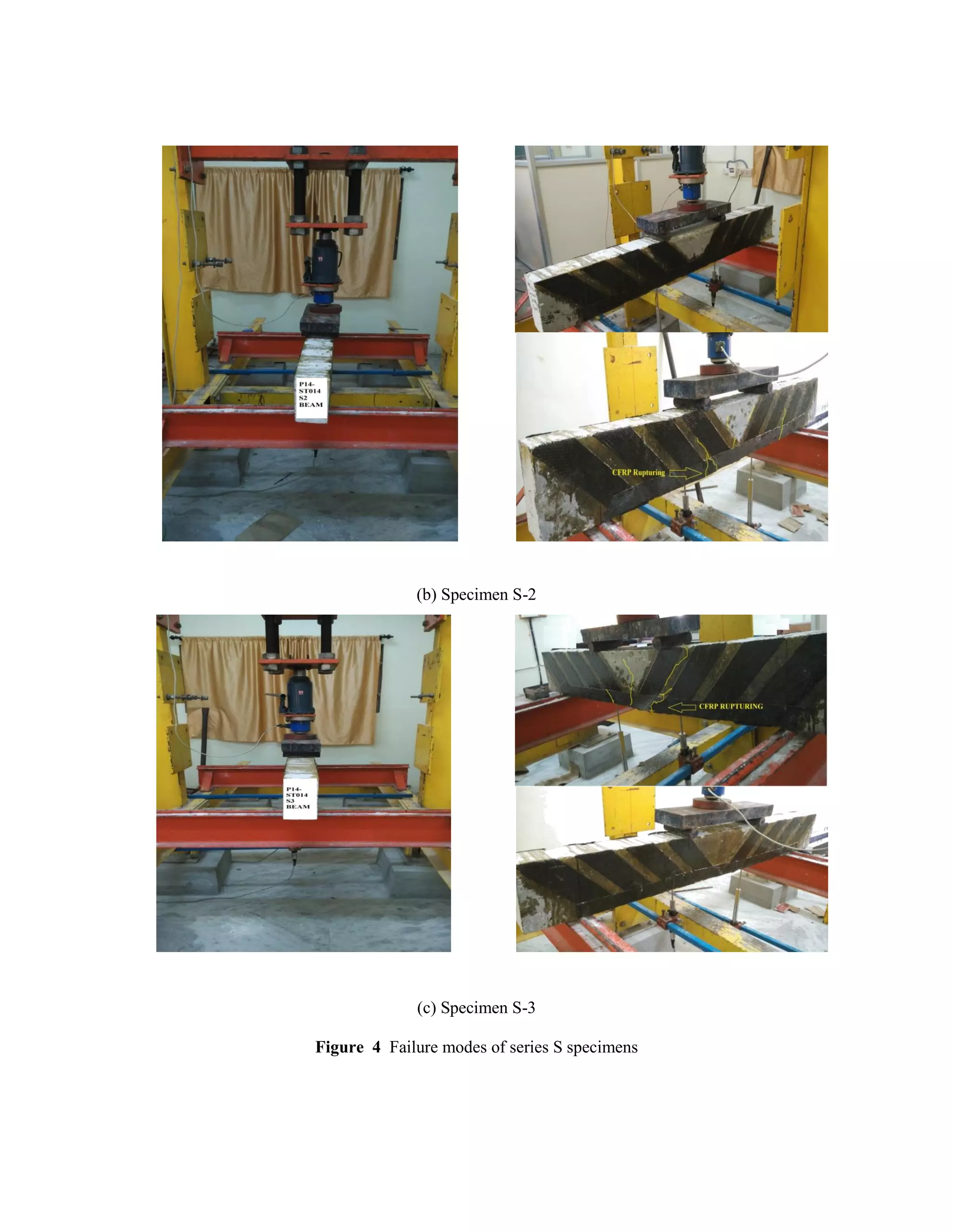 (b) Specimen S-2
(c) Specimen S-3
Figure 4 Failure modes of series S specimens
 