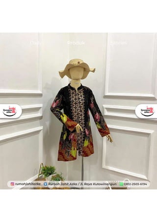 Stoler Kekinian Tunik Batik Model Kekinian Rumah Jahit Azka | PDF