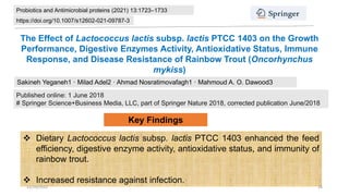 Probiotics and Antimicrobial proteins (2021) 13:1723–1733
https://doi.org/10.1007/s12602-021-09787-3
The Effect of Lactoco...