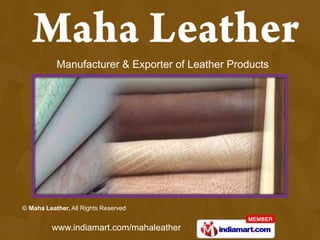 Manufacturer & Exporter of Leather Products 