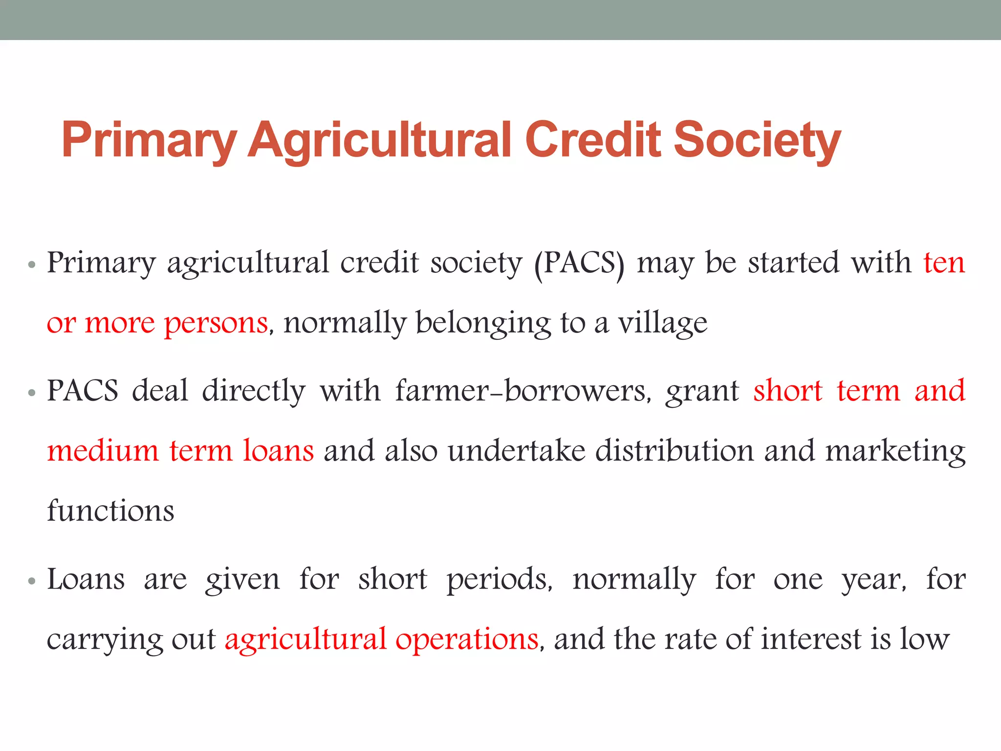 Role of Rural Finance Institution in Agriculture Development | PPTX