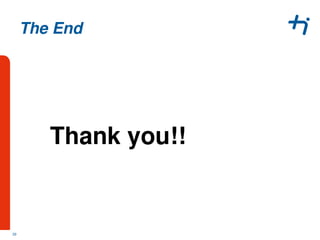 The End
Thank you!!
39
 