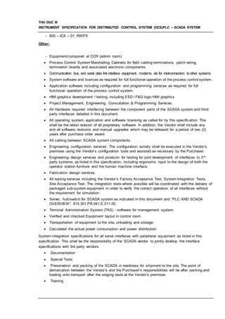Scada Specification 815.301 scada specification rev0 | DOC