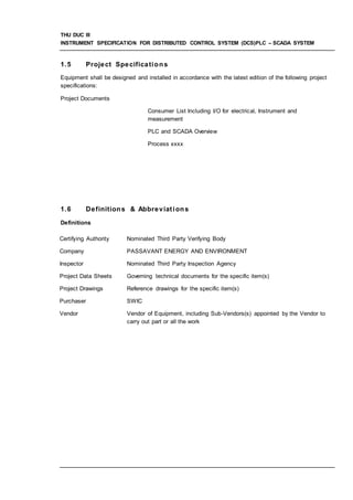 Scada Specification 815.301 scada specification rev0 | DOC